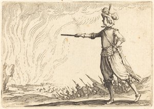 Militær sjef til fots, ca. 1622. av Jacques Callot