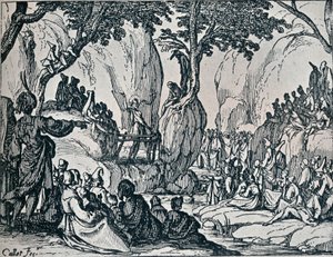 nr. III. -St. John Preaching, 1635, 1924 av Jacques Callot