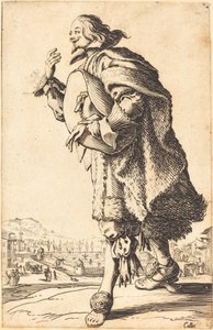 Adel mann med filthatt, bukking, ca. 16201623. av Jacques Callot