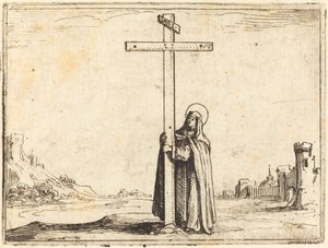 Nonne som omfavner det hellige kors av Jacques Callot