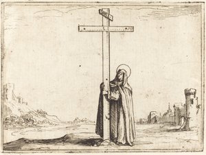 Nonne som omfavner det hellige kors, 1628. av Jacques Callot