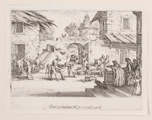 On tue le veau gras (Den store kalven blir drept), fra serien La vie de l av Jacques Callot