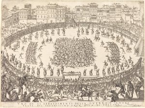 En av infanterikampene av Jacques Callot