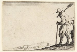 Bonde med en spade på skulderen av Jacques Callot
