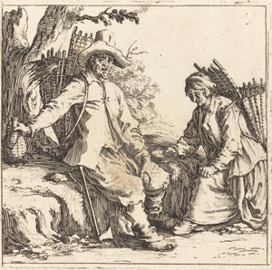 Bondepar i ro av Jacques Callot