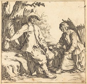 Bondepar i hvile, ca. 1621. av Jacques Callot
