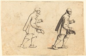 Bonde med hatt i hånd av Jacques Callot