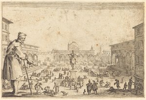 Piazza SS. Annunziata, Firenze av Jacques Callot