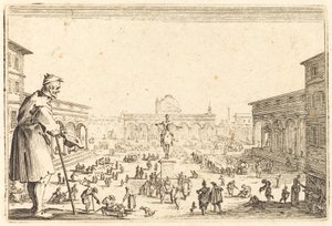 Piazza SS. Annonsert, Firenze, ca. 1622. av Jacques Callot