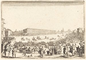 Piazza Santa Croce, Firenze, ca. 1622. av Jacques Callot