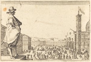 Piazza del Duomo, Firenze av Jacques Callot