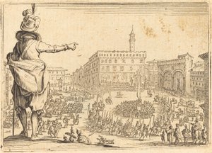 Piazza della Signoria, Firenze av Jacques Callot