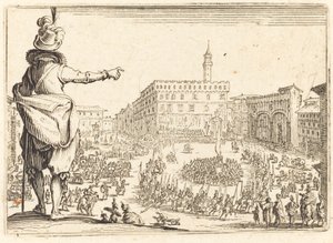 Piazza della Signoria, Firenze, ca. 1622. av Jacques Callot