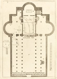 Plan for Den hellige krybbes kirke av Jacques Callot