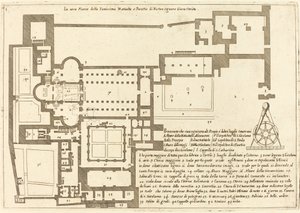 Plan for Den hellige fødselskirke av Jacques Callot