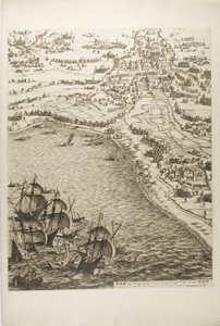 Tallerken seks fra The Siege of La Rochelle av Jacques Callot