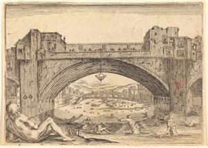 Ponte Vecchio, Firenze av Jacques Callot