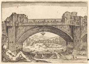 Ponte Vecchio, Firenze av Jacques Callot