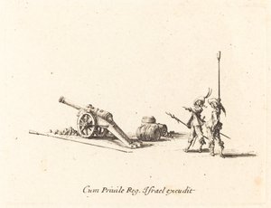 Forbereder på å skyte kanonen av Jacques Callot
