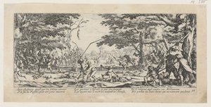 Bøndenes hevn, blad 17 fra serien «Krigens redsler» av Jacques Callot