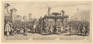 Hjul, plansje 14 fra serien «Krigens elendighet» av Jacques Callot