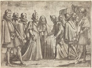 Resepsjon på Mantua [til høyre] av Jacques Callot