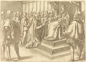 Mottak av Polens utsending av Jacques Callot
