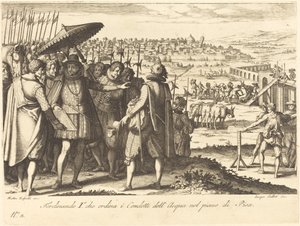 Restaurering av akvedukten i Pisa av Jacques Callot
