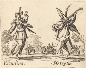 Riciulina og Metzetin av Jacques Callot