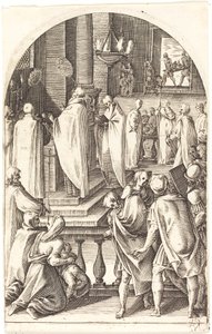 Saint Basil feirer messen av Jacques Callot