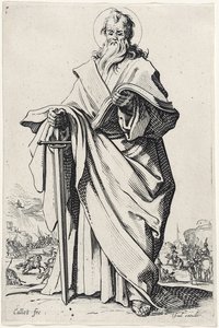 Saint Paul fra The Large Apostles, 1631 av Jacques Callot