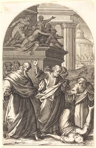 Sapphira straffet med døden av Jacques Callot