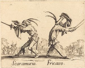 Scaramucia og Fricasso av Jacques Callot
