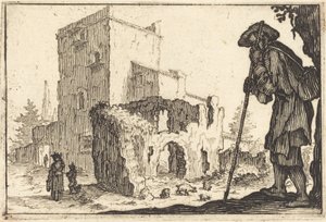 Hyrde og ruiner av Jacques Callot