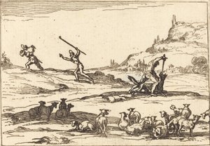 Hyrder som forsvarer flokkene sine av Jacques Callot