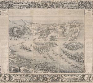 Beleiring av Citadel of Saint Martin på Isle de Ré av Jacques Callot