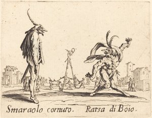 Smaralo Cornuto og Ratsa di Boio av Jacques Callot