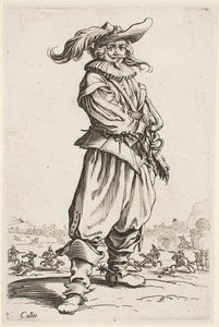 Soldat in a Feathered Hat, fra serien «The Nobility of Lorraine» av Jacques Callot