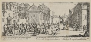 Sykehus, blad 15 fra serien «Krigens redsler» av Jacques Callot