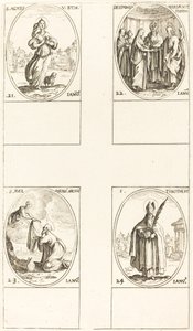 St. Agnes; Jomfruens ekteskap; St. Ildefonsus; St. Timoteus av Jacques Callot
