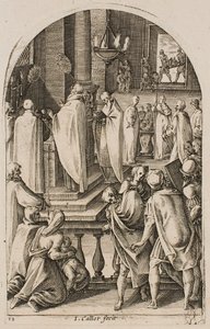 Sankt Basil feirer messens offer, fra serien «Bilder fra Roma» av Jacques Callot