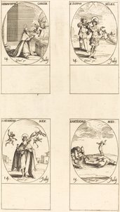 St. Bonaventura; St. Justus; St. Henrik, keiser; St. Antiokus av Jacques Callot