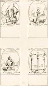 St. Trofast; St. Agapetus; St. Dula; St. Tyven Dimas av Jacques Callot