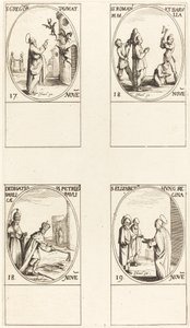 St. Gregory; Sts. Romanus & Barulla; Innvielse av basilikaene i SS. Peter og Paul; av Jacques Callot