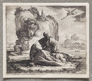 Sankt Johannes på øya Patmos av Jacques Callot