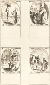 St. Maria Doloru; St. Stephen, Abbed; St. Apollo; St. hjul av Jacques Callot