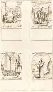 St. Martin, St. Tryphon og ledsagere, St. Renatus, St. Didacus. av Jacques Callot