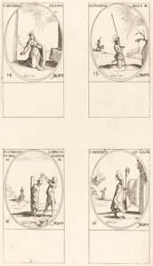 St. Matilda; St. Longinus; St. Cyriacus; St. Herbert av Jacques Callot