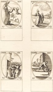 St. Pantaleon; Sts. Nazarius og Celsus; St. Martha; St. Beatrice av Jacques Callot