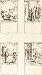 St. Potensiell; St. Dunstan; St. Yves; St. Bernardinus av Siena av Jacques Callot